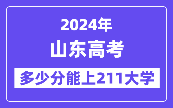 2024年山东高考多少分能上211大学?