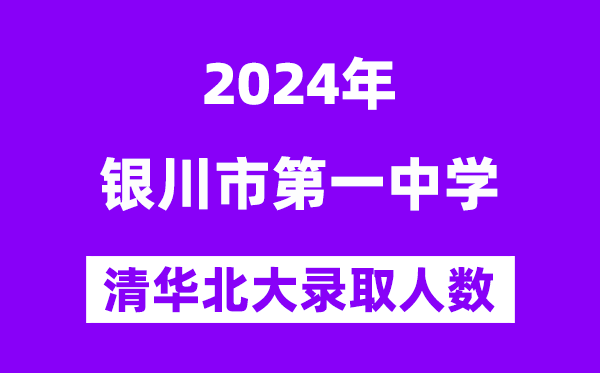 2024年银川一中考入清华北大录取人数是多少?附历年分数线