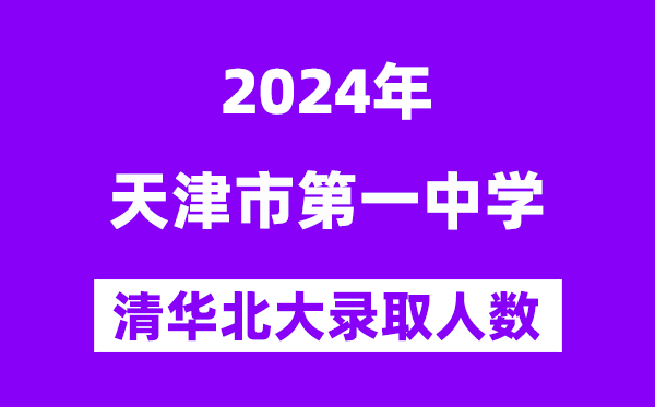 2024年天津一中考入清华北大人数是多少?附历年分数线